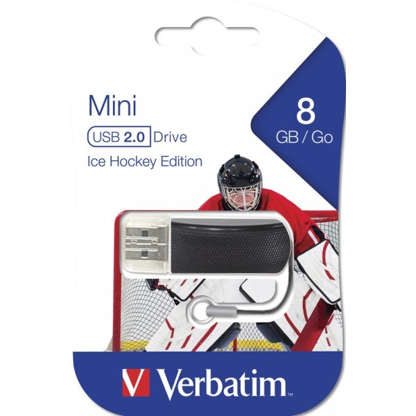 Флешка USB  8GB 2.0 Verbatim Mini Graffiti Edition Hockey