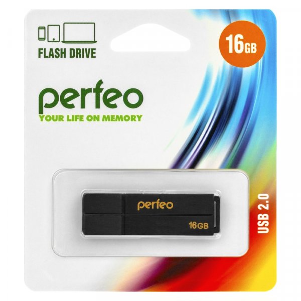 Флешка USB 16GB 2.0 Perfeo C01G2 Black