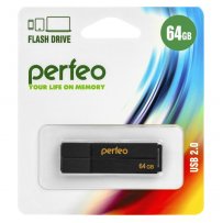 Флешка USB 64GB 2.0 Perfeo C01G2 Black