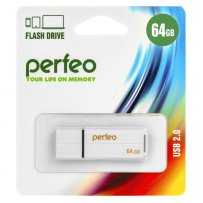Флешка USB 64GB 2.0 Perfeo C01G2 White
