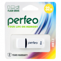 Флешка USB 32GB 2.0 Perfeo C02 White