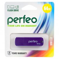 Флешка USB 64GB 2.0 Perfeo C05 Purple