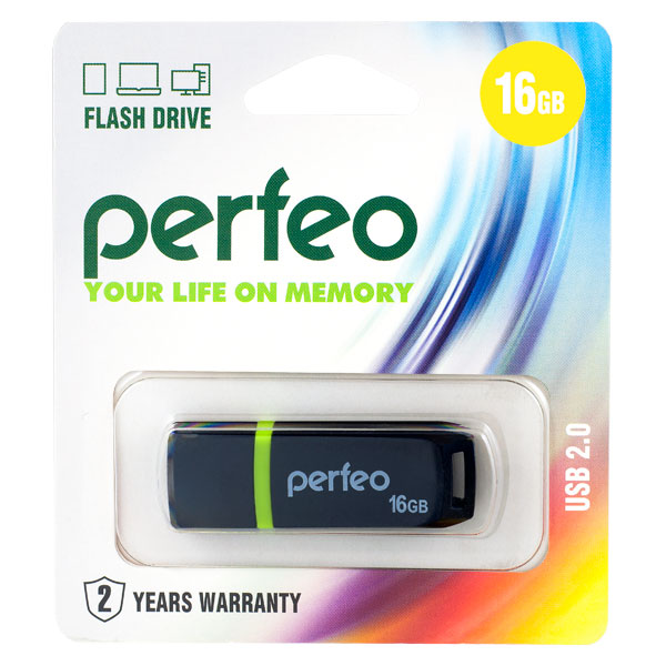 Флешка USB 16GB 2.0 Perfeo C11 Black