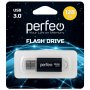 Флешка USB  128GB 3.0 Perfeo C14 Black metal series