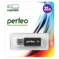 Флешка USB 32GB 3.0 Perfeo C14 metal series Black