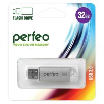 Флешка USB 32GB 3.0 Perfeo C14 metal series Silver