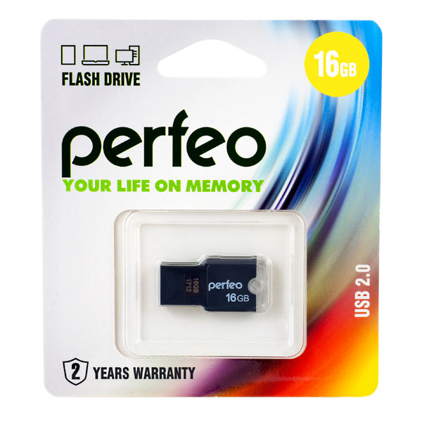 Флешка USB 16GB 2.0 Perfeo M01 Black