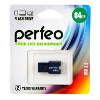 Флешка USB 64GB 2.0 Perfeo M01 Black