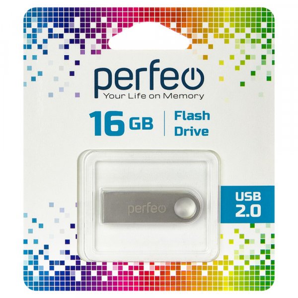 Флешка USB 16GB 2.0 Perfeo M07 Metal Series