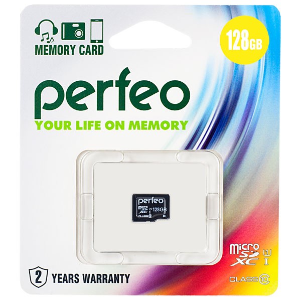 Карта памяти 128GB micro SDXC class 10 UHS-I Perfeo без адаптера