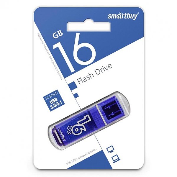 Флешка USB 16GB 3.0 SmartBuy Glossy Dark Blue