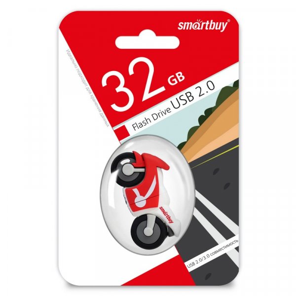 Флешка USB 32GB 2.0 SmartBuy Wild Motobike (Байк)