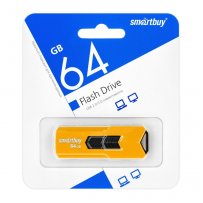 Флешка USB 64GB 2.0 SmartBuy STREAM Yellow