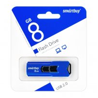 Флешка USB  8GB 2.0 SmartBuy STREAM Blue