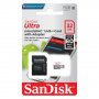 Карта памяти  32GB microSDHC class 10 SanDisk UHS-I Ultra Android 80Mb/s  с адаптером SD