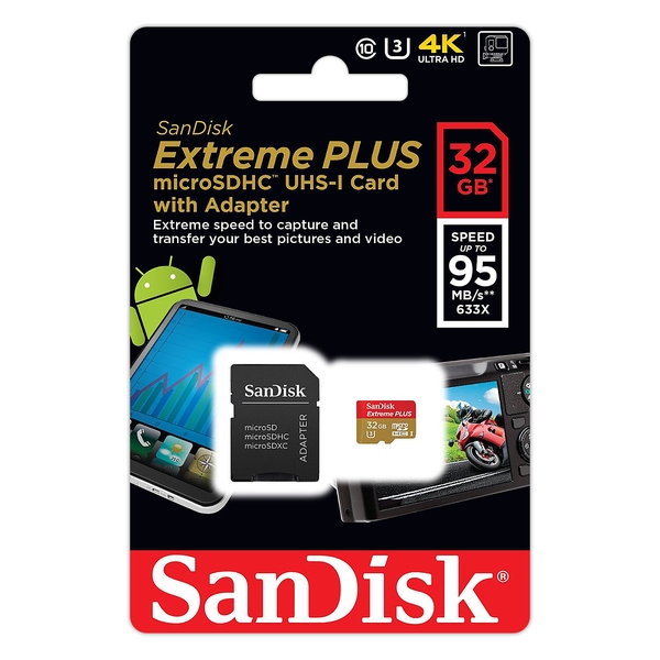 Карта памяти  32GB microSDHC class 10 SanDisk Extreme Plus 95Mb/s