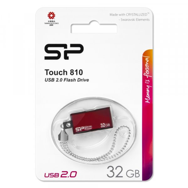Флешка USB 32GB 2.0 Silicon Power Touch 810 Red