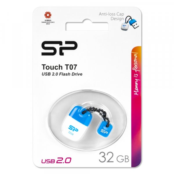 Флешка USB 32GB 2.0 Silicon Power Touch T07 Blue