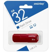 Флешка USB 32GB 2.0 SmartBuy CLUE Burgundy