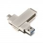 Флешка USB  128GB 3.0 GoPower MODERN Type-C (M) металл серый (1/50/1000)