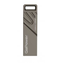 Флешка USB  128GB 3.0 GoPower TITAN металл чёрный графит (1/50/1000)