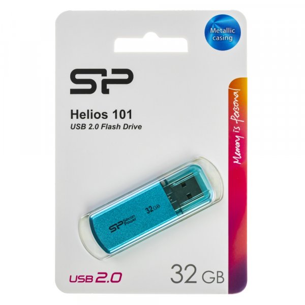 Флешка USB 32GB 2.0 Silicon Power Helios 101 blue
