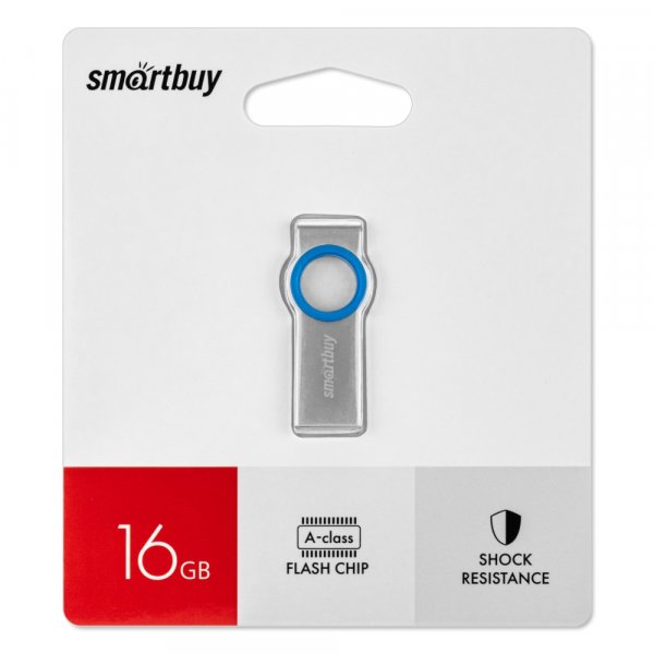 Флешка USB 16GB 2.0 SmartBuy MC2 Metal Blue