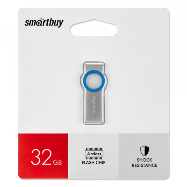 Флешка USB 32GB 2.0 SmartBuy MC2 Metal Blue