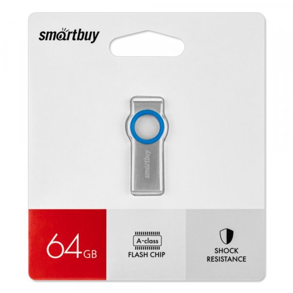 Флешка USB 64GB 2.0 SmartBuy MC2 Metal Blue