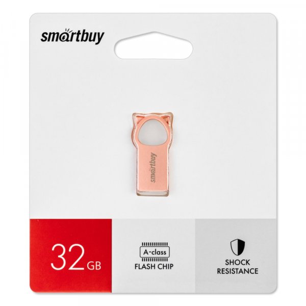 Флешка USB 32GB 2.0 SmartBuy MC5 Metal Kitty Pink
