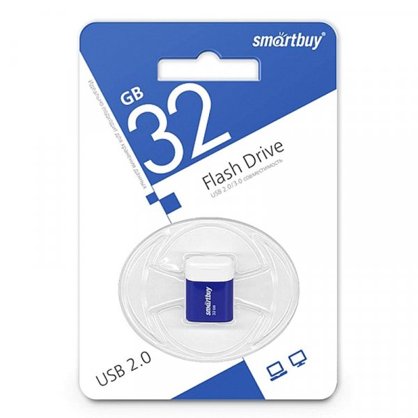 Флешка USB 32GB 2.0 SmartBuy LARA Blue