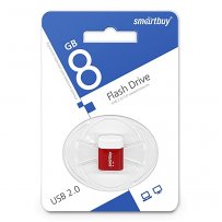 Флешка USB  8GB 2.0 SmartBuy LARA Red