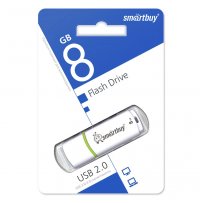 Флешка USB  8GB 2.0 SmartBuy Crown White (белый)