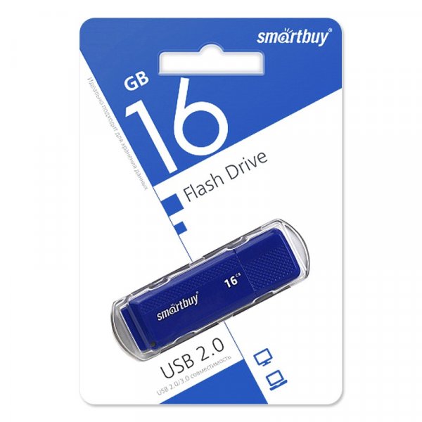 Флешка USB 16GB 2.0 SmartBuy Dock Blue