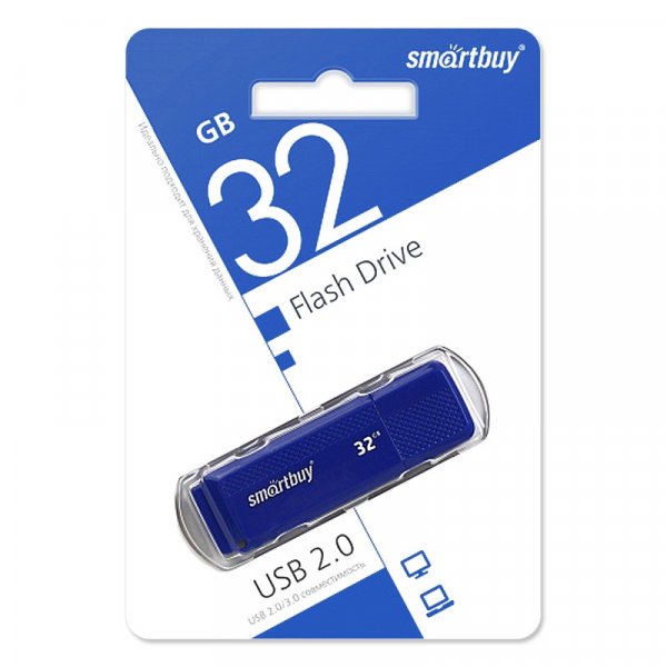 Флешка USB 32GB 2.0 SmartBuy Dock Blue
