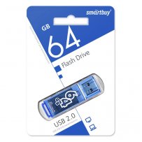 Флешка USB 64GB 2.0 SmartBuy Glossy Blue