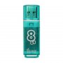 Флешка USB  8GB 2.0 SmartBuy Glossy Green