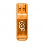 Флешка USB  8GB 2.0 SmartBuy Glossy Orange