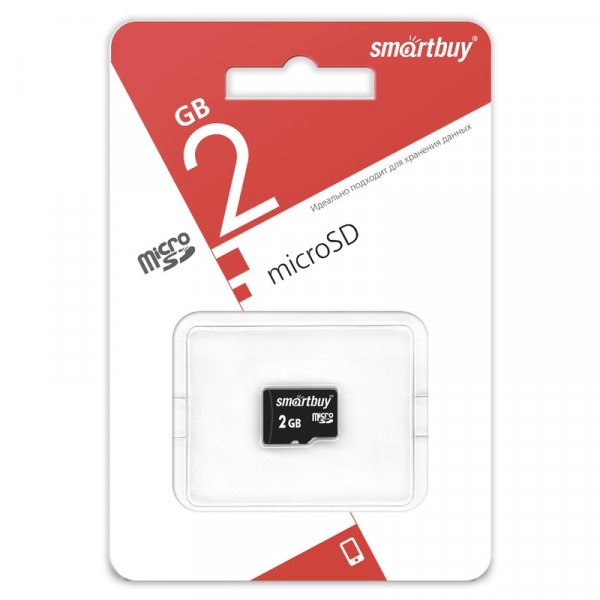 Карта памяти    2GB microSD SmartBuy без адаптера