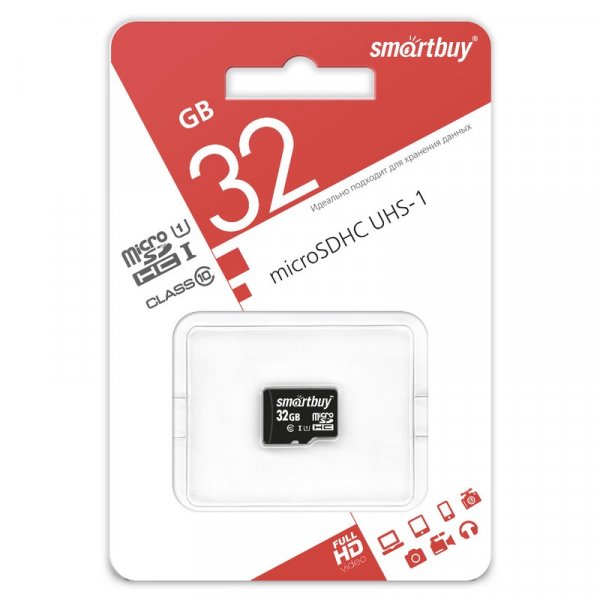 Карта памяти  32GB microSDHC class 10 SmartBuy UHS-1 без адаптера