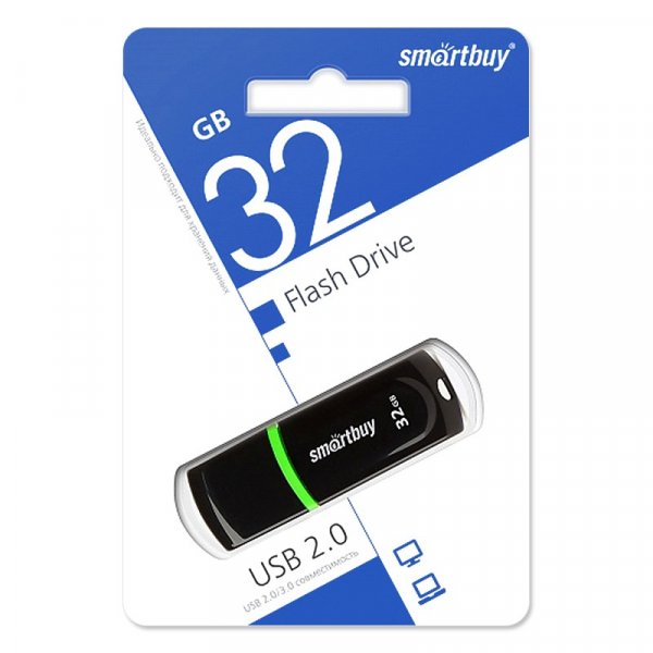 Флешка USB 32GB 2.0 SmartBuy Paean Black