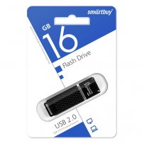 Флешка USB 16GB 2.0 SmartBuy Quartz Black