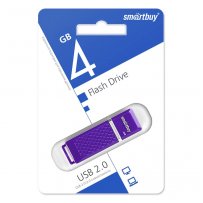 Флешка USB  4GB 2.0 SmartBuy Quartz Violet