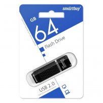 Флешка USB 64GB 2.0 SmartBuy Quartz Black
