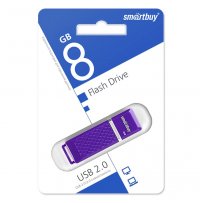 Флешка USB  8GB 2.0 SmartBuy Quartz Violet