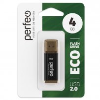 Флешка USB  4GB 2.0 Perfeo E02 economy series Black