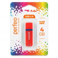 Флешка USB  4GB 2.0 Perfeo C11 Red