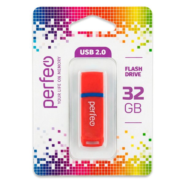 Флешка USB 32GB 2.0 Perfeo C11 Red