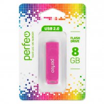 Флешка USB  8GB 2.0 Perfeo C11 Rosy