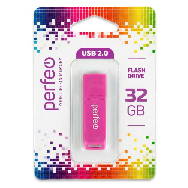 Флешка USB 32GB 2.0 Perfeo C11 Rosy